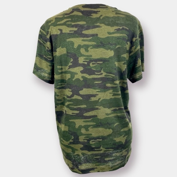 NEW Sanctuary Anthropologie Perfect Tee Little Hero Camo Tee 100% Linen… - Picture 2 of 3